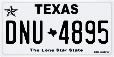 TX license plate DNU4895