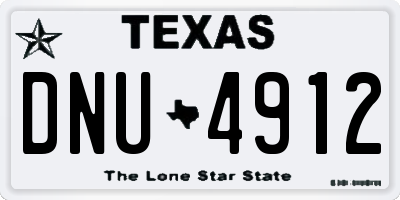 TX license plate DNU4912