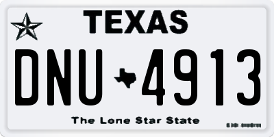 TX license plate DNU4913