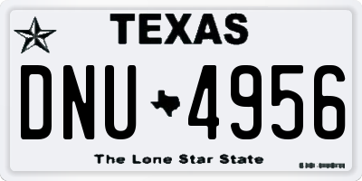TX license plate DNU4956