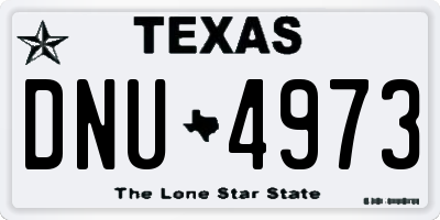 TX license plate DNU4973