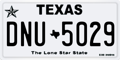 TX license plate DNU5029
