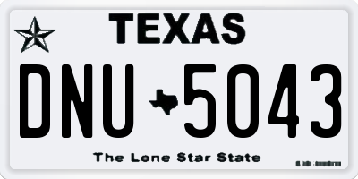 TX license plate DNU5043