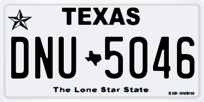 TX license plate DNU5046