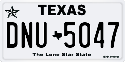 TX license plate DNU5047