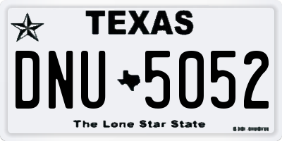 TX license plate DNU5052