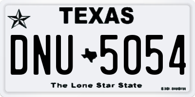 TX license plate DNU5054