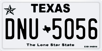 TX license plate DNU5056