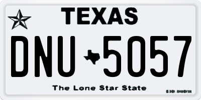 TX license plate DNU5057