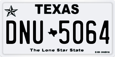 TX license plate DNU5064