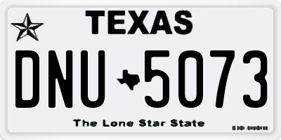 TX license plate DNU5073