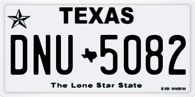 TX license plate DNU5082