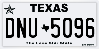 TX license plate DNU5096