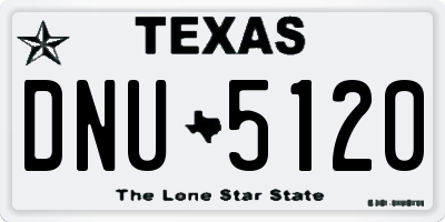 TX license plate DNU5120