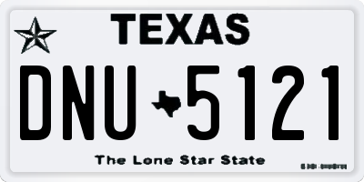 TX license plate DNU5121