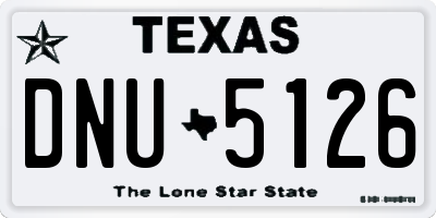 TX license plate DNU5126