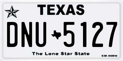 TX license plate DNU5127