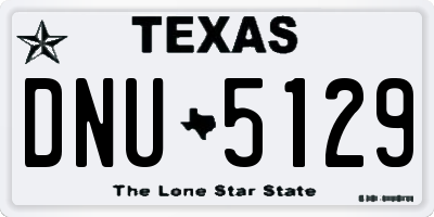 TX license plate DNU5129