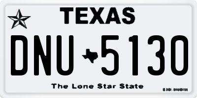 TX license plate DNU5130