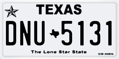 TX license plate DNU5131