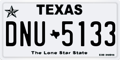 TX license plate DNU5133