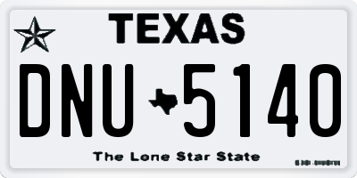 TX license plate DNU5140