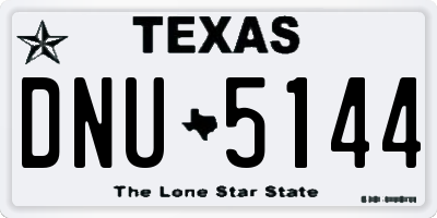 TX license plate DNU5144