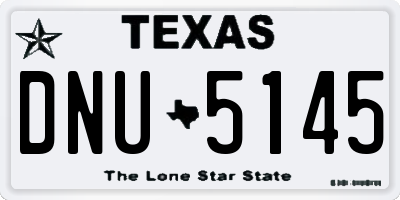 TX license plate DNU5145