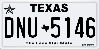 TX license plate DNU5146