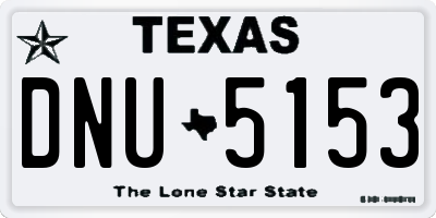 TX license plate DNU5153