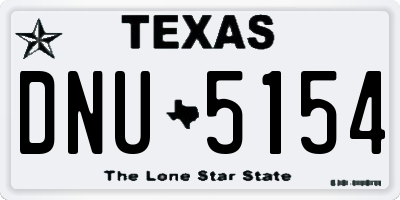 TX license plate DNU5154