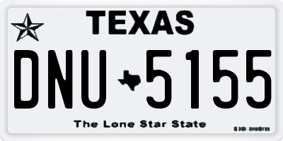 TX license plate DNU5155