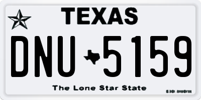 TX license plate DNU5159