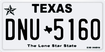 TX license plate DNU5160