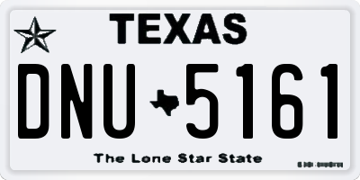 TX license plate DNU5161