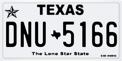 TX license plate DNU5166