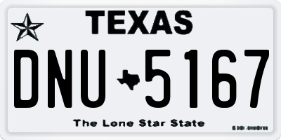 TX license plate DNU5167