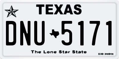 TX license plate DNU5171