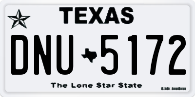TX license plate DNU5172