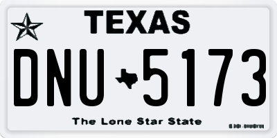 TX license plate DNU5173