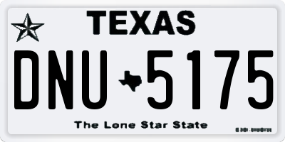 TX license plate DNU5175