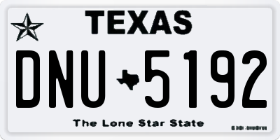 TX license plate DNU5192