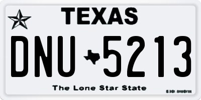 TX license plate DNU5213