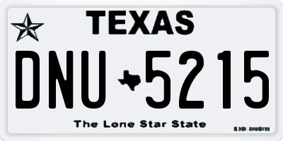 TX license plate DNU5215