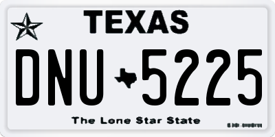 TX license plate DNU5225