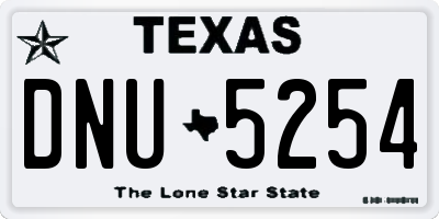 TX license plate DNU5254
