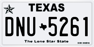 TX license plate DNU5261