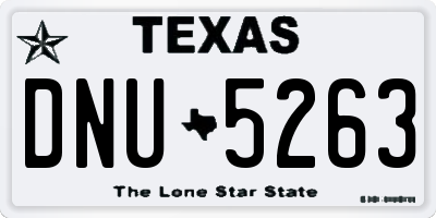 TX license plate DNU5263
