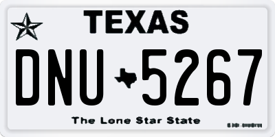 TX license plate DNU5267