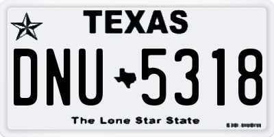 TX license plate DNU5318